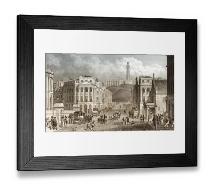 Framed Print : Waterloo Place, the National and Nelson's Monuments
