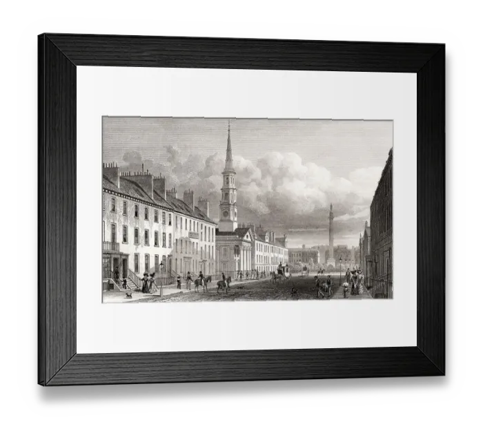 Framed Print : George Street, St Andrew's Church and Lord Melville's Monument