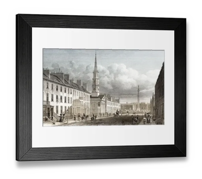 Framed Print : George Street, St Andrew's Church and Lord Melville's Monument Framed Print : George Street, St Andrew's Church and Lord Melville's Monument