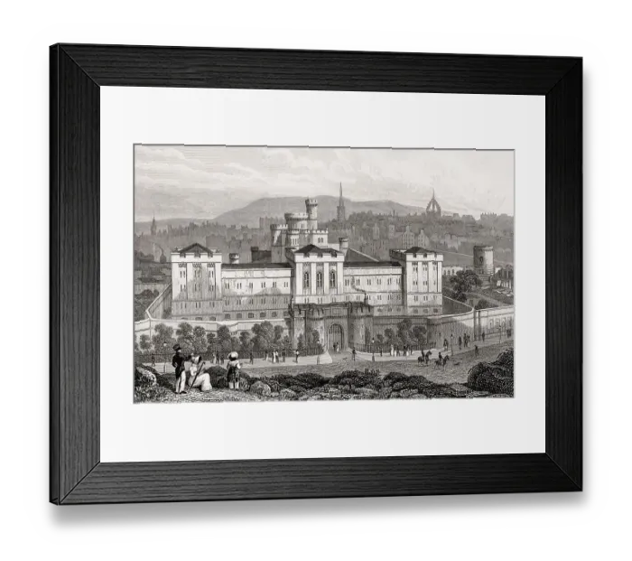 Framed Print : The New Jail, from Calton Hill