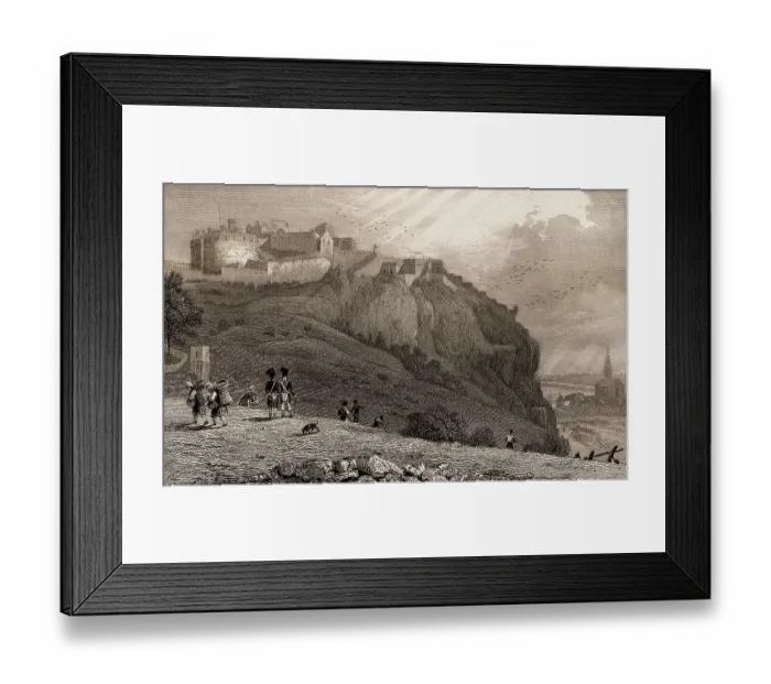 Framed Print : The Castle, from The Mound, Edinburgh