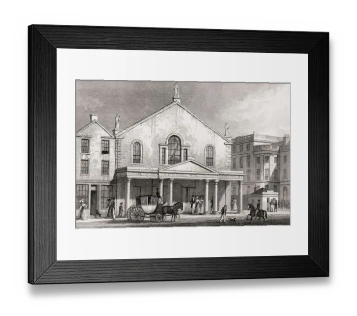 Framed Print : The old Theatre Royal on Princes Street in 1829 Framed Print : The old Theatre Royal on Princes Street in 1829