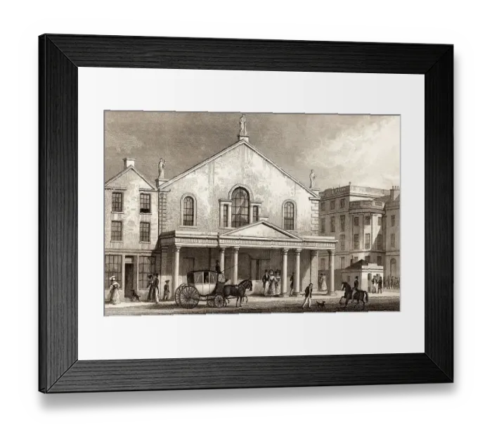 Framed Print : The old Theatre Royal on Princes Street in 1829 Framed Print : The old Theatre Royal on Princes Street in 1829