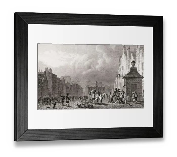 Framed Print : The Grass Market, looking West