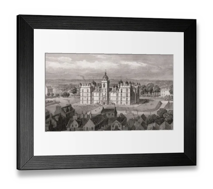 Framed Print : Heriot's Hospital, from the Castle hill Framed Print : Heriot's Hospital, from the Castle hill