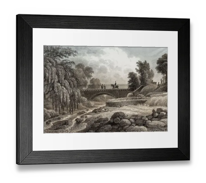 Framed Print : Stock Bridge, Water of Leith, Edinburgh