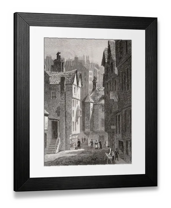 Framed Print : High School Wynd, Edinburgh, Scotland