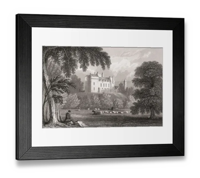 Framed Print : Airth Castle, Airth, Falkirk, 19th century