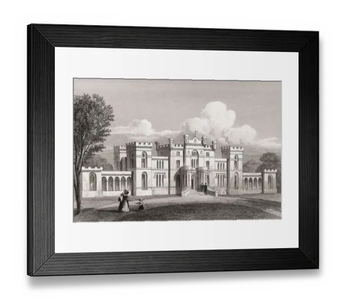 Framed Print : Rossie Castle, Craig, Angus, 19th century