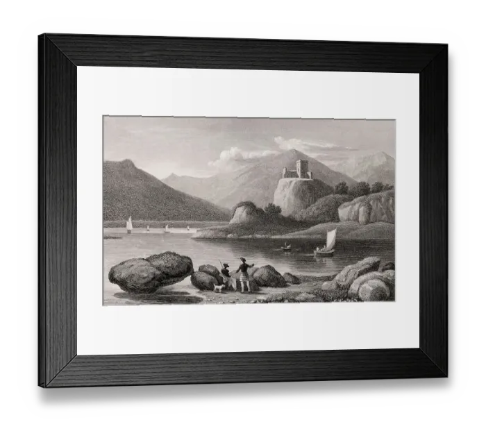 Framed Print : Dunollie Castle, Oban, Argyll, 19th century Framed Print : Dunollie Castle, Oban, Argyll, 19th century