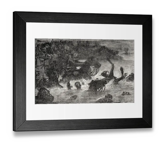 Framed Print : British 10th Royal Hussars in trouble