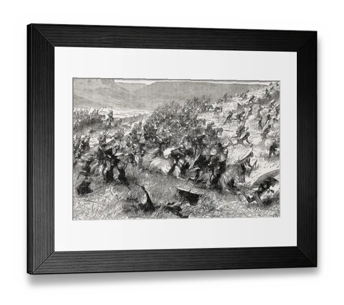 Framed Print : The 17th Lancers at the Battle of Ulundi on 4 July 1879
