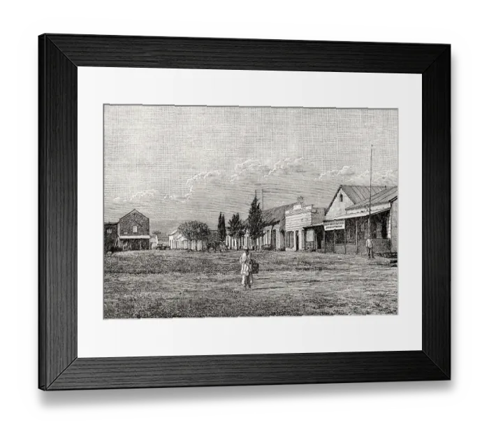 Framed Print : Market square in 1881, Pretoria Framed Print : Market square in 1881, Pretoria
