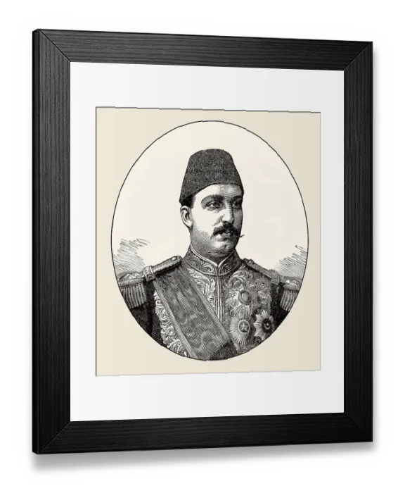 Framed Print : Mohamed Tewfik Pasha, 1852 - 1892 Framed Print : Mohamed Tewfik Pasha, 1852 - 1892