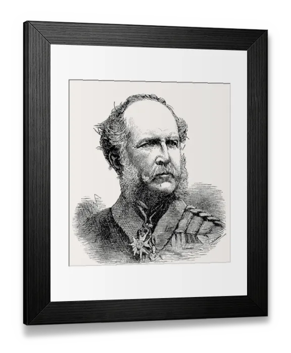 Framed Print : General Sir John Miller Adye, 1819 - 1900 Framed Print : General Sir John Miller Adye, 1819 - 1900