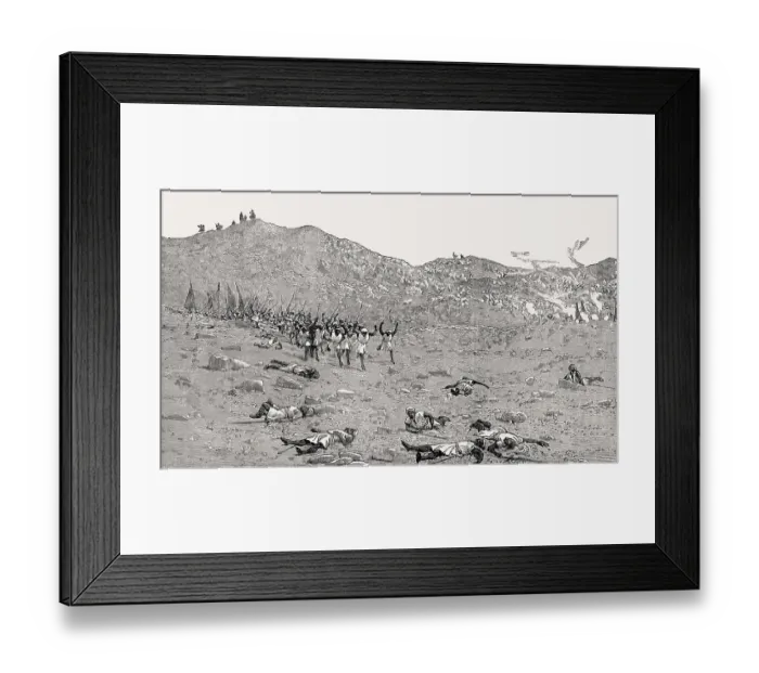 Framed Print : Battle of Ginnis, a minor battle of the Mahdist War on December 30
