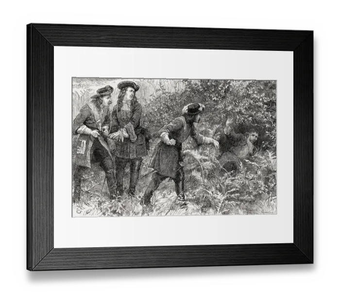 Framed Print : Capture of James Scott, 1st Duke of Monmouth on 8 July 1685 Framed Print : Capture of James Scott, 1st Duke of Monmouth on 8 July 1685
