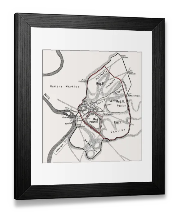 Framed Print : Roma quadrata, the original pomerium of the ancient city of Rome