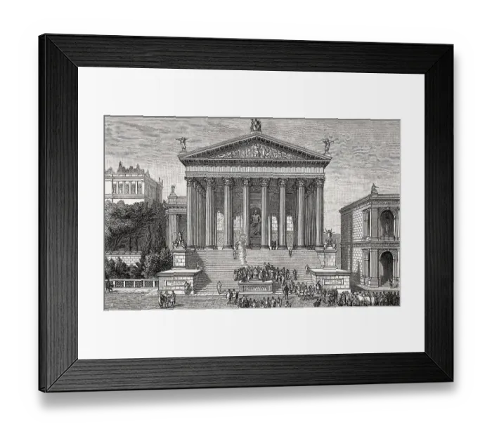 Framed Print : The Temple of Jupiter Stator, Ancient Rome