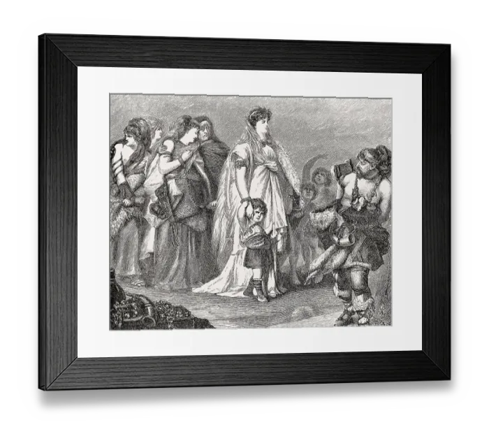 Framed Print : Thusnelda, the wife of Arminius at the Triumph of Germanicus Framed Print : Thusnelda, the wife of Arminius at the Triumph of Germanicus