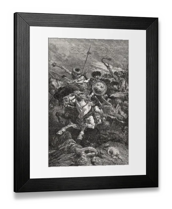 Framed Print : Attack of the Huns, 5th century, Migration Period Framed Print : Attack of the Huns, 5th century, Migration Period