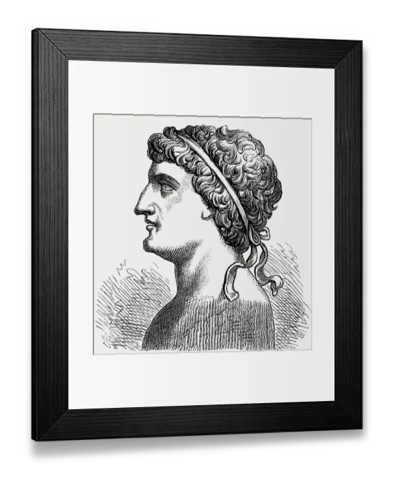 Framed Print : Hiero II, c. 308 BC - 215 BC, the Greek Sicilian Tyrant of Syracuse from 270 to 215 BC
