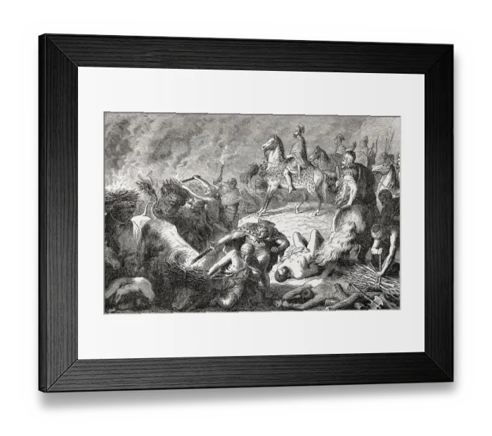 Framed Print : The Battle of Ager Falernus, Second Punic War
