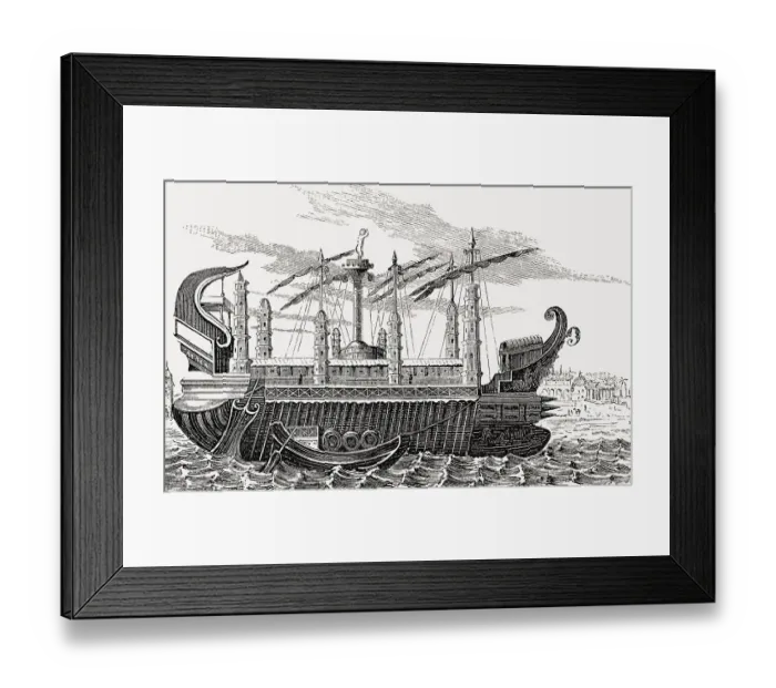 Framed Print : Syracusia or Syracuse, an ancient Greek ship of Hiero II Framed Print : Syracusia or Syracuse, an ancient Greek ship of Hiero II