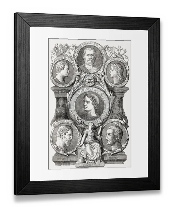 Framed Print : Ancient Roman authors, philosophers and historians Framed Print : Ancient Roman authors, philosophers and historians