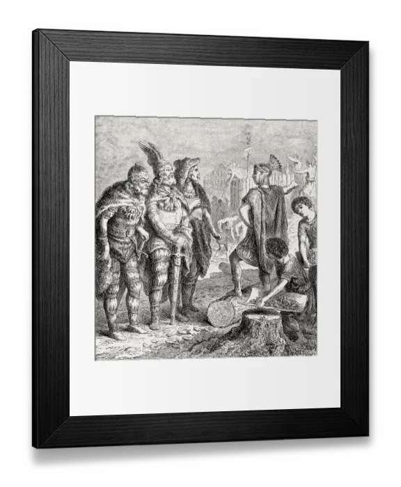 Framed Print : Roman general Flavius Stilicho talking to the Gothic king Radagaisus Framed Print : Roman general Flavius Stilicho talking to the Gothic king Radagaisus