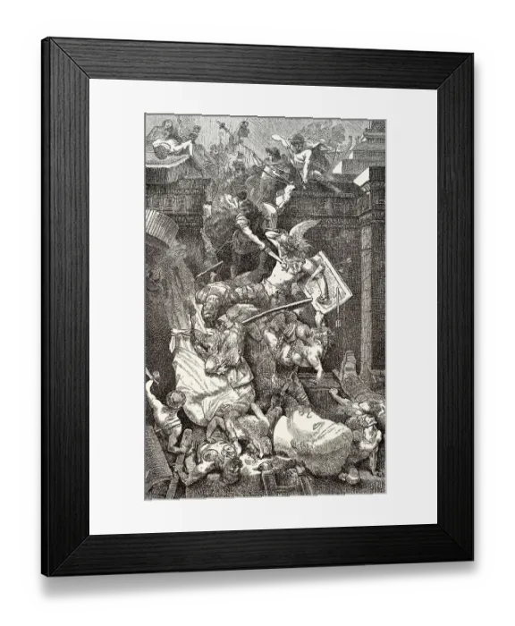 Framed Print : Genseric sacking Rome, 455 AD Framed Print : Genseric sacking Rome, 455 AD