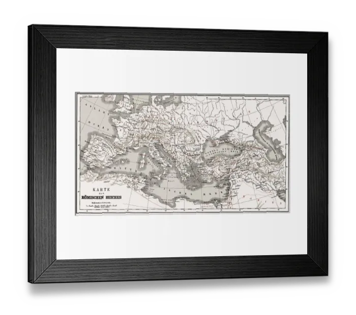 Framed Print : Historical map of the Roman Empire