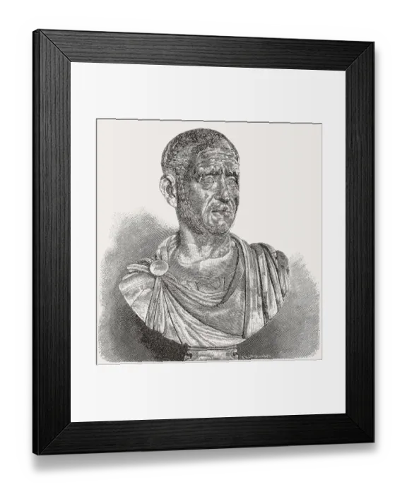 Framed Print : Trajan Decius, c. 201 - June 251, Roman Emperor Framed Print : Trajan Decius, c. 201 - June 251, Roman Emperor