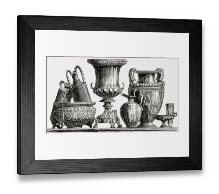 Framed Print : Pottery and vessels in ancient Rome