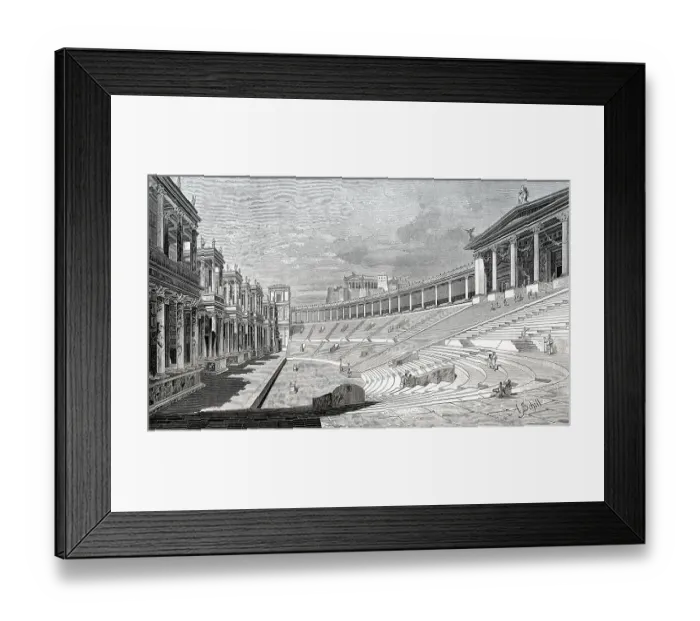 Framed Print : The Theatre of Pompey, Ancient Rome