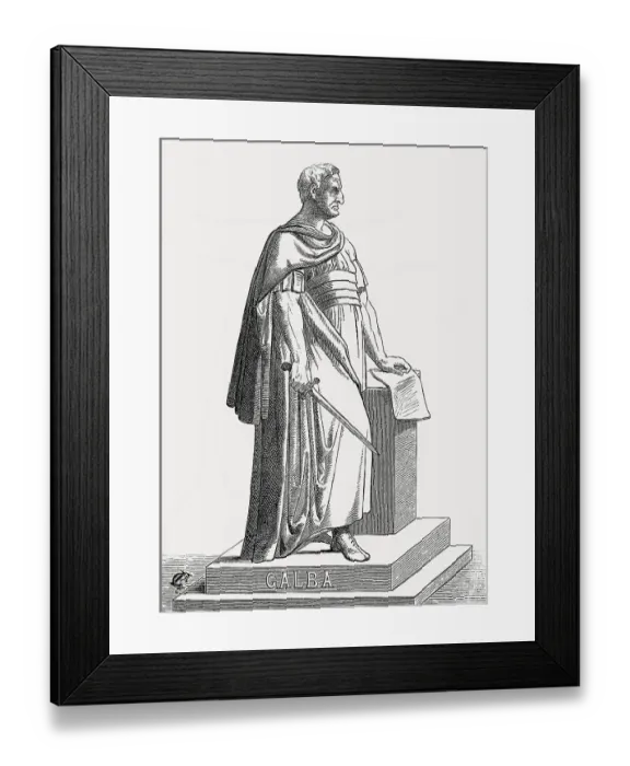 Framed Print : Galba, Servius Sulpicius Galba Caesar Augustus