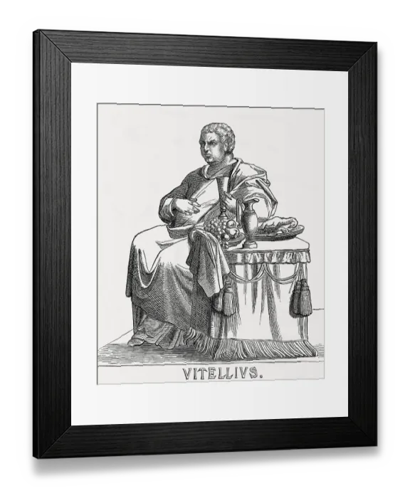 Framed Print : Aulus Vitellius, AD 15 - AD 69, Roman Emperor