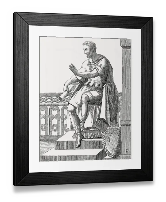 Framed Print : Antoninus Pius, 86, 161, Roman Emperor