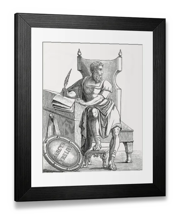 Framed Print : Marcus Aurelius, 121 - 180 AD, Roman emperor Framed Print : Marcus Aurelius, 121 - 180 AD, Roman emperor