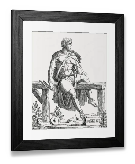 Framed Print : Commodus or Marcus Aurelius Commodus Antoninus Augustus