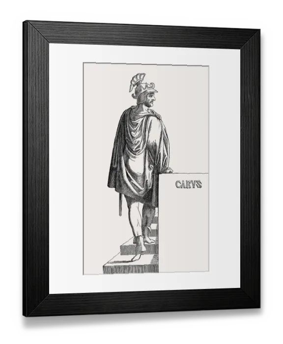 Framed Print : Carus, c. 222 - 283, Roman Emperor from 282 to 283