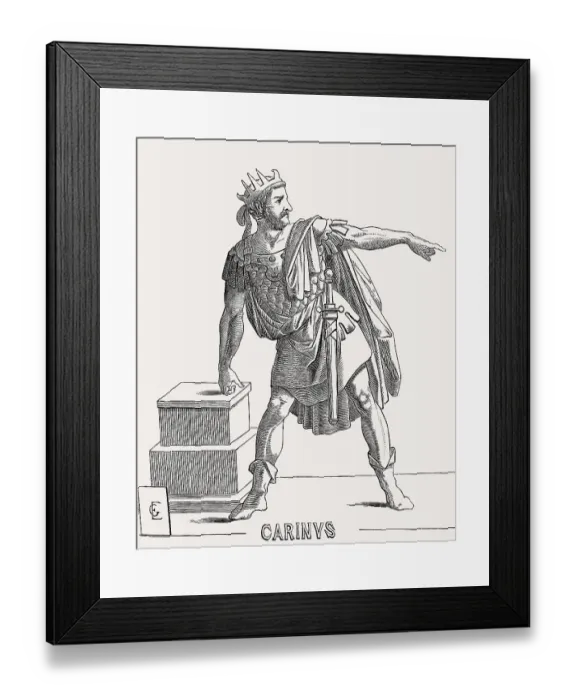 Framed Print : Carinus, was Roman Emperor from 283 to 285