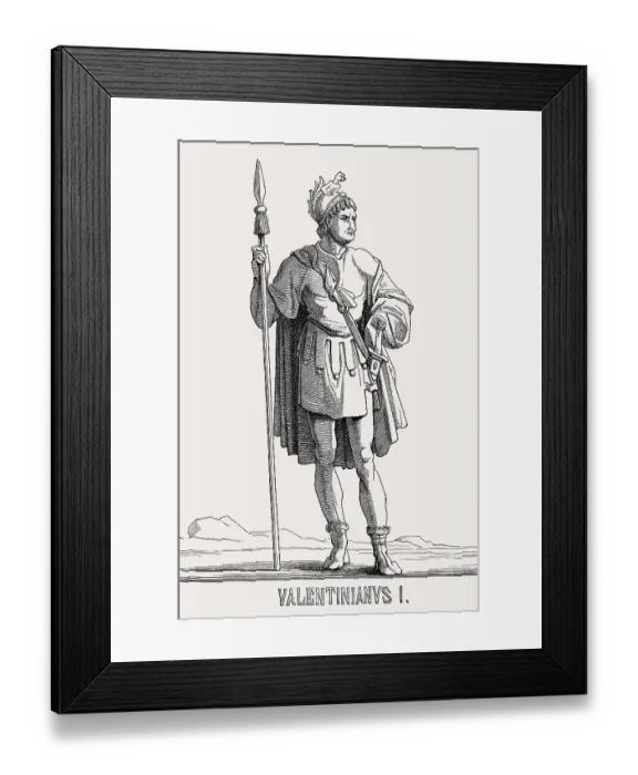 Framed Print : Valentinian I, Valentinian the Great Framed Print : Valentinian I, Valentinian the Great