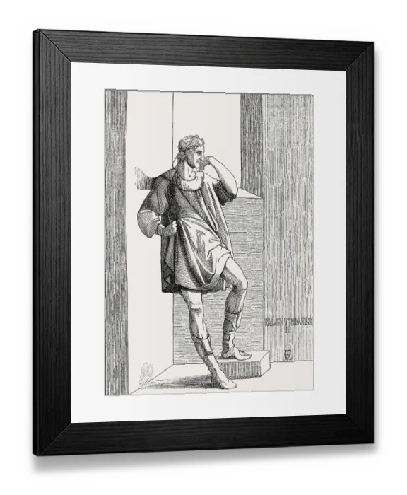 Framed Print : Valentinian II, Roman Emperor from 375 to 392
