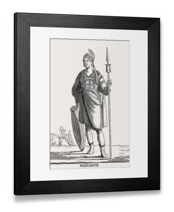 Framed Print : Marcian, c. 392 - 457, Eastern Roman Emperor from 450 to 457 Framed Print : Marcian, c. 392 - 457, Eastern Roman Emperor from 450 to 457