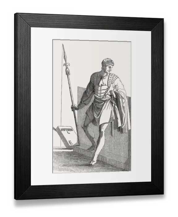 Framed Print : Justin I, 450 - 527, Eastern Roman Emperor from 518 to 527
