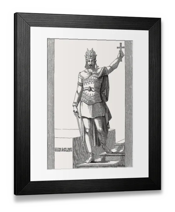 Framed Print : Heraclius, Eastern Roman Emperor from 610 to 641 Framed Print : Heraclius, Eastern Roman Emperor from 610 to 641