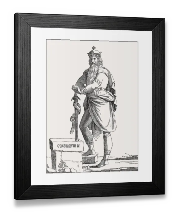Framed Print : Constantine IV, Eastern Roman Emperor from 668 to 685 Framed Print : Constantine IV, Eastern Roman Emperor from 668 to 685