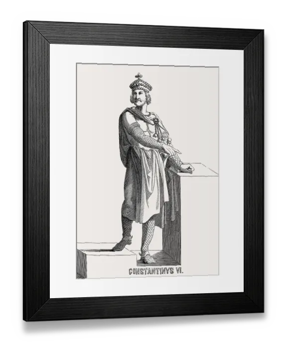 Framed Print : Constantine VI, Byzantine Emperor from 780 to 797