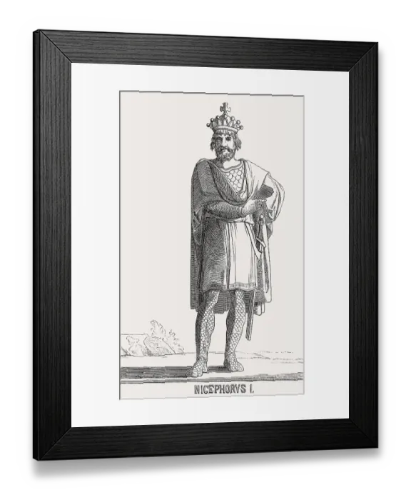 Framed Print : Nikephoros I or Nicephorus I, Byzantine Emperor from 802 to 811
